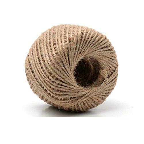 THQC Arpillera Cuerda jardinería Correas jardinería Twine arpillera Cuerda Bola Bola Hilo 2 mm 35m DIY Crafts Hecho a Mano DIY Natural DIY Wrap (Color : Brown 35M)