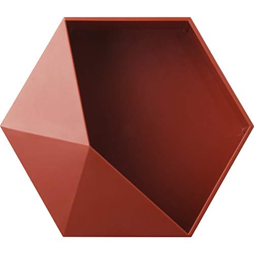 TiKiNi - Estante de pared hexagonal para pared, diseño geométrico, para decoración de pared de hierro, diseño conciso, moderno, creativo, para dormitorio, sala de estar