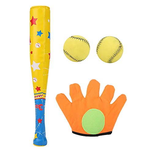 TOPINCN Deportes Béisbol Juguetes plástico Suave Respetuoso con el Medio Ambiente Béisbol Bate Bola Guante cumpleaños Vacaciones de cumpleaños 4PCS