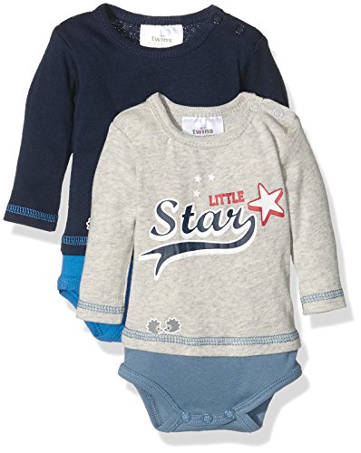 Twins Body Little Star Body Bebé Pack de 2 Azul (marine 3011) 0-2 meses (Talla del fabricante: 50)