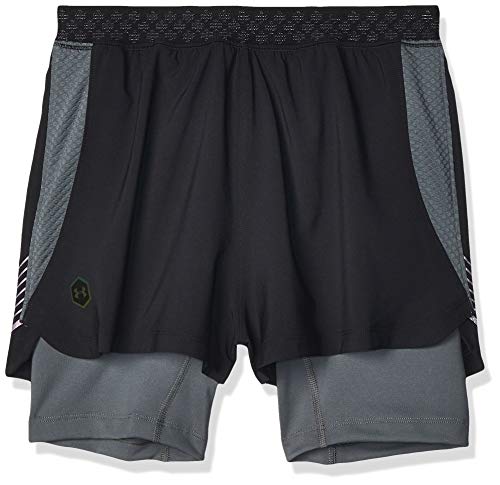 Under Armour Rush 2 in 1 Pantalones, Nero, XL Unisex-Adulto