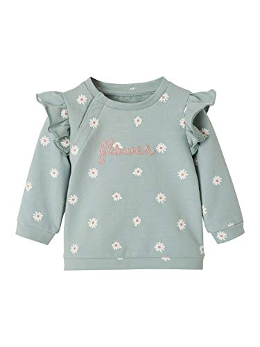 Vertbaudet – Sudadera para bebé recién nacido, apertura a presión, frente verde celadón, estampado 1 m – 54 cm