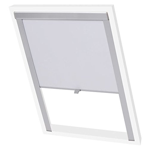 vidaXL Persiana Estilo Opaca Modelo Enrollable Blanco Código Tamaño Velux 104