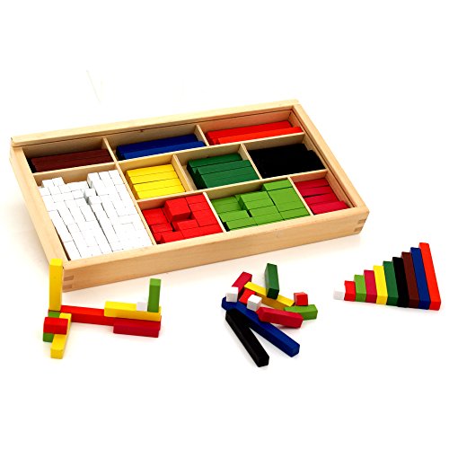 VIGA - Juego Educativo para matemáticas - Regletas de Cuisenaire - Madera