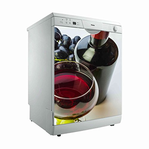 Vinilo para Lavavajillas Vinoteca | Varias Medidas 50x65cm | Adhesivo Resistente y de Facil Aplicación | Pegatina Adhesiva Decorativa de Diseño Elegante