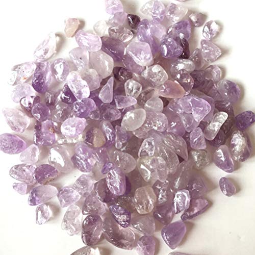 VOSAREA Piedras pulidas de cristal moradas para decoración de acuarios, 100 g, 9-12 mm