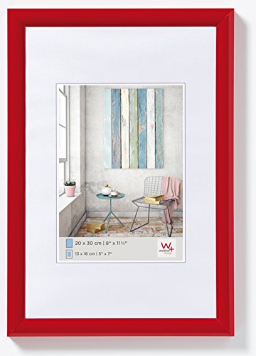 walther design KP040R Trendstyle, marco di plástico, pack de 1, 30x40 cm, rojo