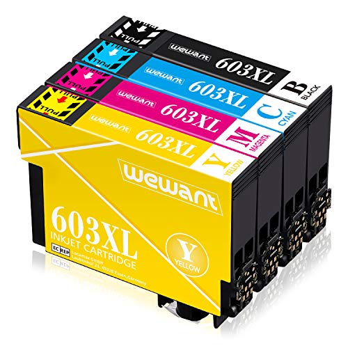 Wewant 603XL Cartuchos de Tinta Reemplazo para Epson 603 XL Multipack Compatible con Epson Expression Home XP-2100 XP-2105 XP-3100 XP-3105 XP-4100 XP-4105 WorkForce WF-2810 WF-2830 WF-2835 WF-2850