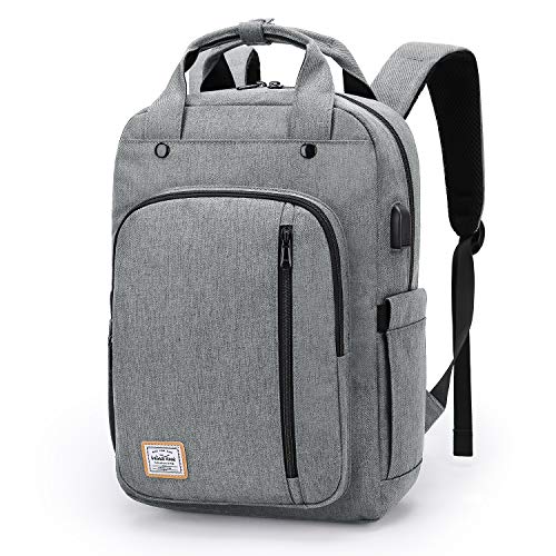 WindTook Mochila Portatil de hasta 15.6 Pulgadas Mochila Unisex Impermeable,con Puerto USB Mochila de Hombre y Mujer para Trabajo Viaja Diario Blanco