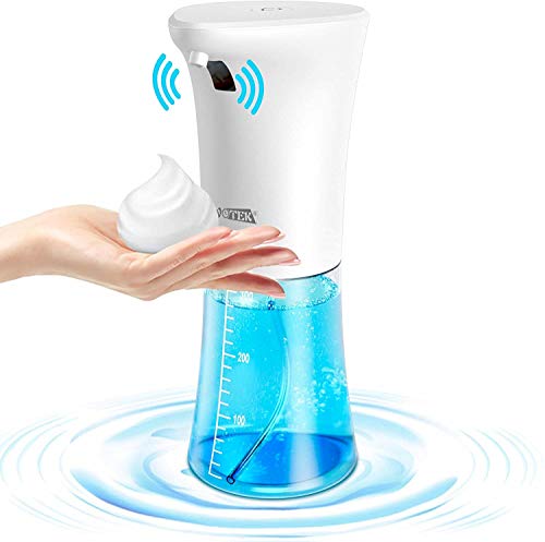 WOTEK Dispensador de Jabón Automático,300ML dispensador jabón con Bomba de Sensor infrarrojo,Impermeable IPX4,Dispensador Espuma sin Contacto Inteligente de jabón líquido para Cocina Baño y Oficina