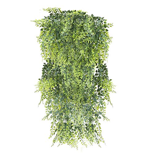 XHXSTORE 2PCS Hiedra Planta Colgante Plantas Artificiales Colgantes Exterior Interior Helecho Artificial para Decoración Maceta Pared Jardín Puerta Balcón