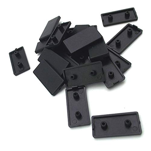 YAYANG Angle Bracket 20pcs 2040 Plástico ABS Tapa de Extremo para Accesorios de Perfil de Aluminio Serie Agujero Doble Durable in Use.