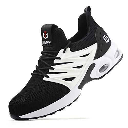 YISIQ Zapatos de Seguridad para Hombre Mujer Transpirable Ligeras con Puntera de Acero Trabajo Calzado de Zapatos de Industrial y Deportiva Unisex