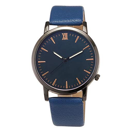 Yivise Relojes analógico de Cuarzo de Acero Inoxidable para Hombre Reloj de Pulsera Casual de Negocios(A)