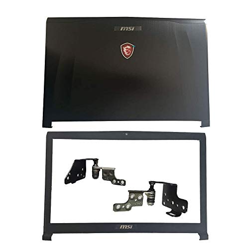 YUHUAI Piezas de repuesto para ordenador portátil MSI GE72 2QD Apache PRO MS-1792 MS-1795 MS-1799 Lcd parte superior trasera y frontal bisel cubierta y bisagras de pantalla