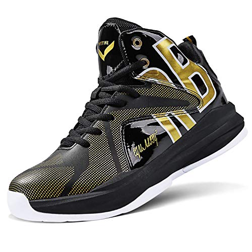 Zapatos de Baloncesto Hombre Alto para Ayudar a los Zapatos Deportivos Zapatillas para Niños(Gold 2,39EU)