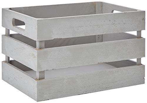 Zeller 15136 Caja de Almacenamiento, Madera, Gris, 31x21x18.7 cm