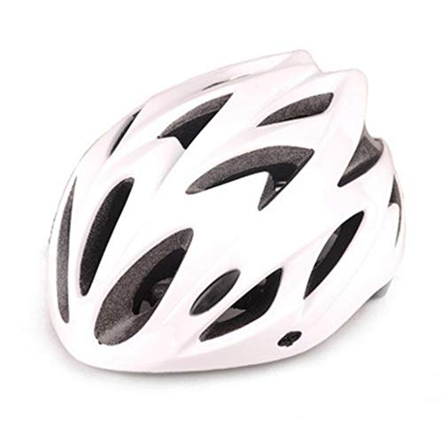 ZFH Casco de Bicicleta Casco de Flujo de Aire Ligero Unisex Pc Cáscara Correa Ajustable Dial Protección de Seguridad en Carretera Color Brillante Aspectos Esenciales,White