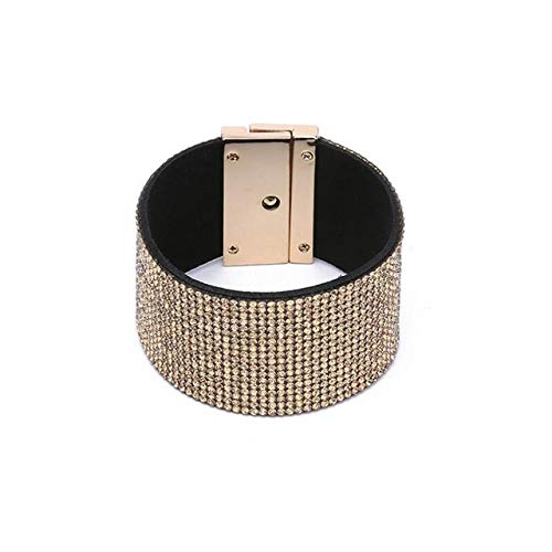 1 unid/lote elegante terciopelo calor taladro pulsera, 18 filas de cruz hebillas pulsera para mujeres