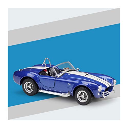 1:24 para Shelby Cobra 1965 Modelo De Automóvil Modelo De Decoración De Artesanía Regalo De Juguete Modelo De Aleación De Fundición Miniaturas Coche (Color : Azul)