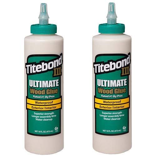 2 X TITEBOND III 473 ML (16 OZ UNE COLLE À BOIS RÉSISTANT AUX INTEMPÉRIES POUR LE TRAVAIL DU BOIS