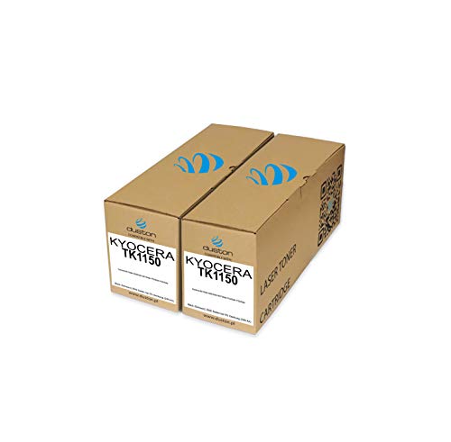 2X TK1150, TK-1150 Toner negro regenerado Duston compatible con impresoras Kyocera M2135dn M2635dn M2735dw P2235dn P2235dw