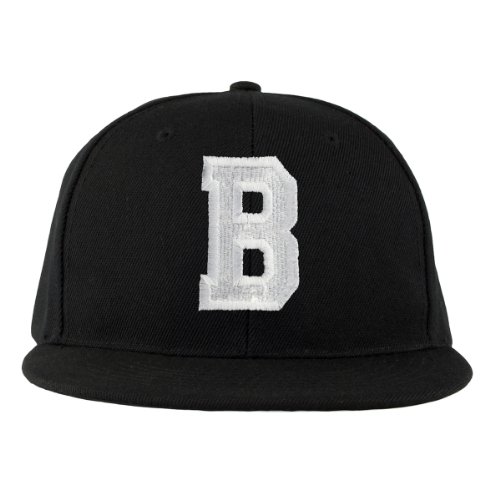 4sold - Gorra en negro/blanco con letras A a Z, Hombre, cap-26, B, talla única