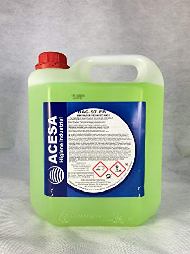 ACESA - Limpiador Multiusos DESINFECTANTE, BACTERICIDA, VIRICIDA Homologado BAC- 97FR - Certificado HA - Registro Sanitario 20-20/90-10516HA 5L