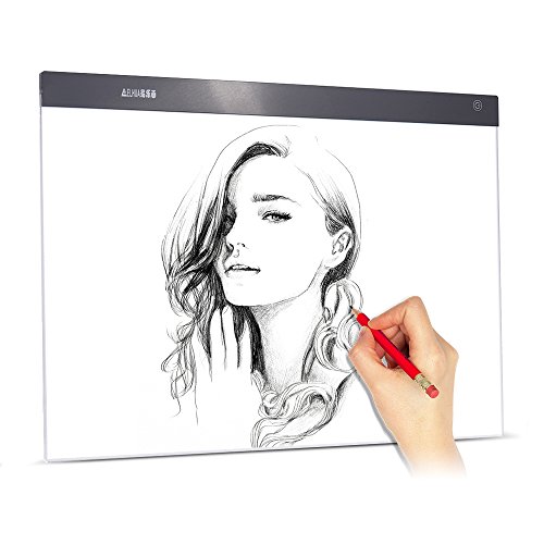 Aibecy A2 Large Ultra-thin Panel de iluminación LED Cuadro Pintura Panel de seguimiento Copyboard Brillo ajustable sin escalonamiento USB Desarrollado para dibujos animados Tatuaje Dibujo Rayos X Ver