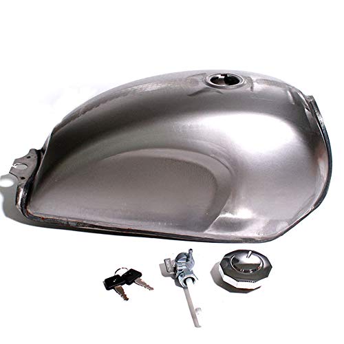 AKDSteel 9L Universal Motocicleta Gas Combustible Tanque Caja de Aceite Crudo Metal Desnudo Cafe Racer Scrambler para CFMOTO Mandrill Práctico Accesorio para automóviles