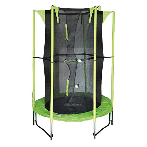 Aktive 54086 - Cama elástica infantil 122 cm diámetro Aktive Sports, Negro/ Verde