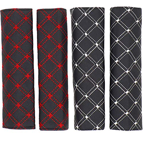 Almohadillas para Cinturón Coche Seguridad - WENTS Almohadillas Protectores de Hombro Cinturón Correa para el hombro Protector Pads para Bebés niños y adultos 4Pcs