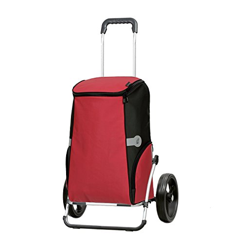 Andersen Carro de Compra Royal XXL con Bolsa Rune roja, Volumen 60L, Compartimento Termico, Marco Aluminio, Ruedas con 3 radios, Defectos estéticos