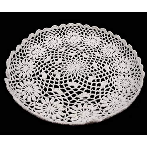 Artipistilos® Base De Crochet 36 Cms. Diametro - 36 Cms. Diametro X 3 Cms. De Alto, Blanco - Crochet/sinamay