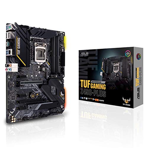 ASUS TUF Gaming Z490-PLUS - Placa Base Gaming ATX Intel de 10a Gen LGA 1200 con VRM de 12+2 Fases Dr Mos, HDMI & DP, USB 3.2 Gen2, Dual M.2 y Cabezales RGB (Standard y direccionable) Aura Sync