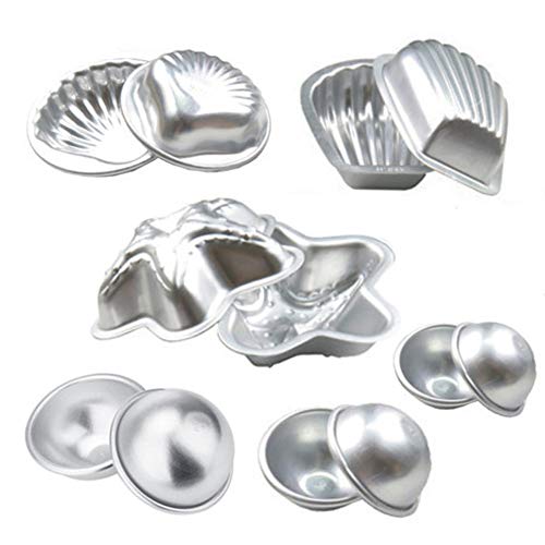 Aweisile 12 Piezas Moldes de Bomba de Baño DIY Bomba de Baño Moldes Conjunto Metal Molde de Bomba Moldes Jabon Herramientas Bricolaje para Jabones Hechos a Mano