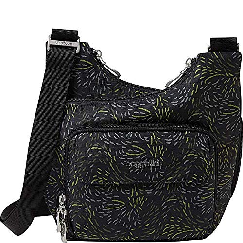 Baggallini Criss Cross para mujer, Verde (Jungle Canopy), Talla única