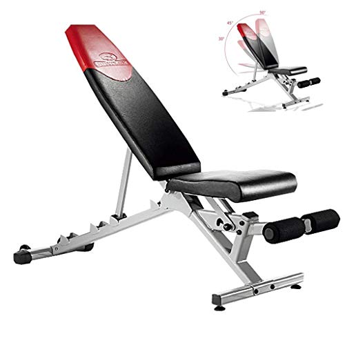 Baibao Mancuerna heces Deportes hogar Gimnasio Equipo multifunción Sit-up Presidente de la Junta de Peso Cama de 6 Niveles de Ajuste Puede soportar 300 kg (Color : Black, Size : 142 * 66 * 51cm)