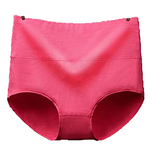 BEDSETS Paquete De 3 Calzoncillos De Algodón De Cintura Alta para Mujer con Control De Abdomen, Calzoncillos De Recuperación De Sección C, Calzoncillos Estirados De Algodón (Rojo B,3XL)