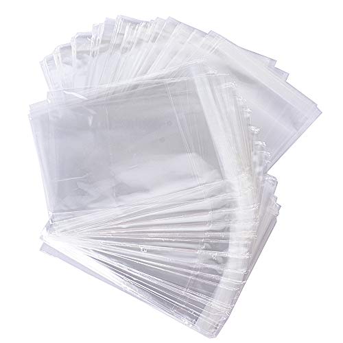 BETESSIN 200pcs Bolsas de Celofán (9 * 12cm) Transparente Plastico OPP Autoadhesivas para Caramelos Bombones Chuches Piruletas Chocolates Galletas Regalos (9 * 12cm, 200pcs)