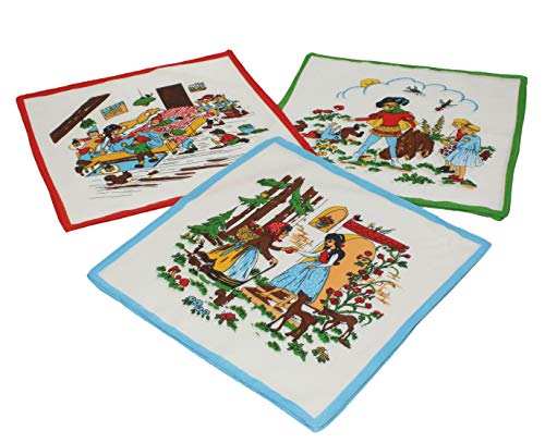 Betz 12 Piezas de pañuelos Infantiles tamaño 26x26 cm 100% algodón