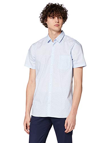 BOSS Magneton_1-Short Camisa, Azul (Open Blue 460), Large para Hombre