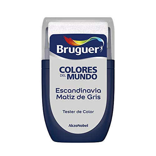 Bruguer Tester Colores del Mundo Pintura para paredes monocapa Escandinavia Matiz de Gris, 0.030 litros