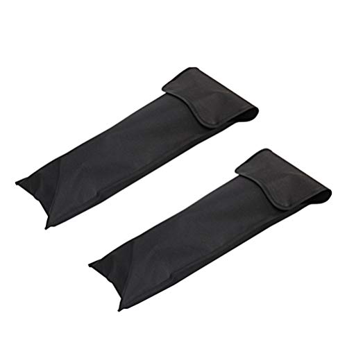 Cabilock 2Pcs Bolsa de Almacenamiento de Herramientas de Barbacoa Protección de Picnic Bolsa de Tela Oxford Accesorios de Barbacoa para Acampar Senderismo Barbacoas (Negro)