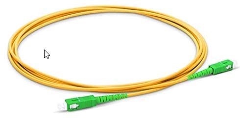 Cable de Fibra Óptica para Router - Latiguillo Monomodo FTTH - 9/125 OS2 - SC/APC-SC/APC Simplex - Compatible 99% Operadores Movistar Jazztel Vodafone Orange Amena Masmovil Yoigo (25 M)