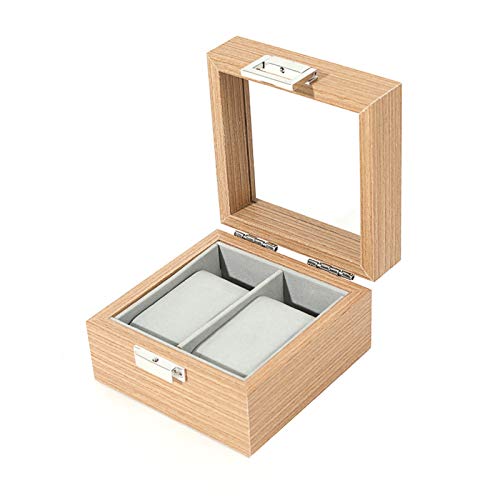 Caja Relojes-Caja Reloj Caja De Reloj De Madera Maciza con Pantalla De Vidrio, Caja De Almacenamiento De Joyas, Adecuada para Relojes De Estilo Masculino Y Femenino