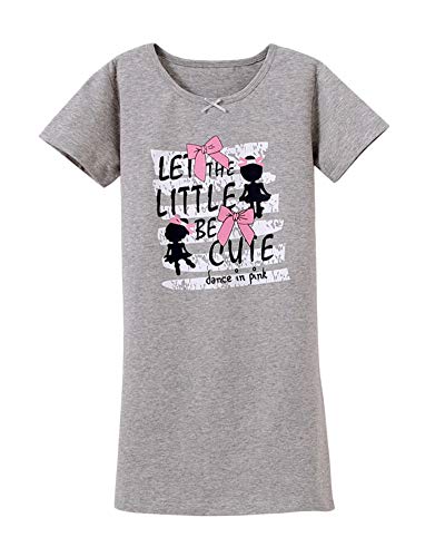 Camisones Dormir Vestido De Noche con Volantes Y Mangas Corta para Niñas 2-14 Años 86534Gris 150