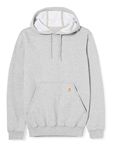 Carhartt Midweight Sweatshirt Workwear Kapuzenpullover Hooded Sweater Original Fit Hellgrau, M, Heather Grey, Hombre