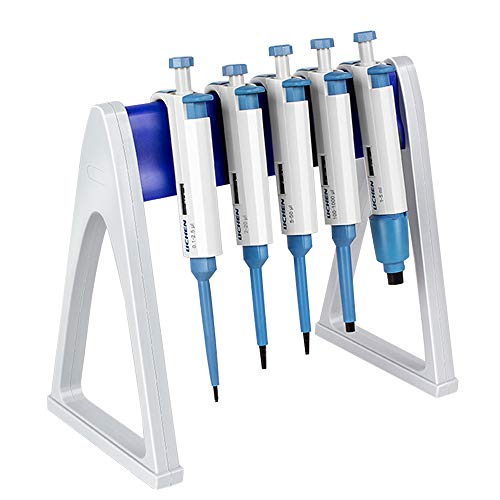 CGOLDENWALL Pipeta Kit: 5 Pipetas de Volumen Ajustable de 0.1-2.5μl, 10-100μl, 100-1000μl, 1-10ml; Soporte de Pipetas; Puntas de Pepitas - para Prueba de Muestreo Transferencia de Líquido