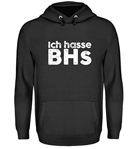 Chorchester Ich Hasse BHS - Sudadera con capucha unisex Negro Jet M